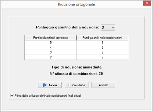 Scheda riduzione ortogonale