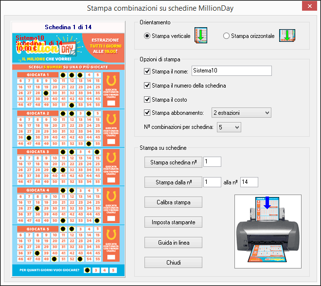 Una schermata di Totofortuna MillionDay